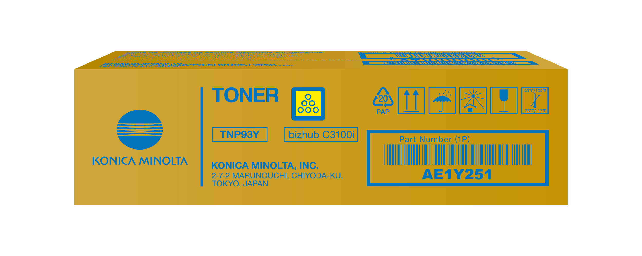 Tóner Amarillo para bizhub C3100i - TNP93Y